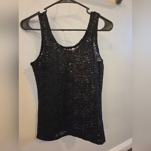 NWT BKE Elegant Black Lace Tank Top